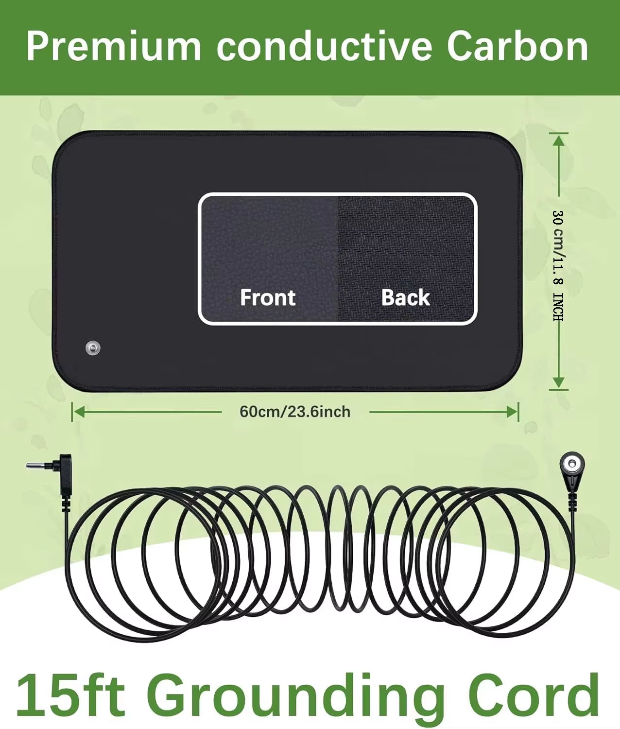 30X60CM Earthing Mat Grounding,Pad Grounding Mat for Desk for Improves Sleep,Enhanced Circulation,Reduces Inflammation & Pain