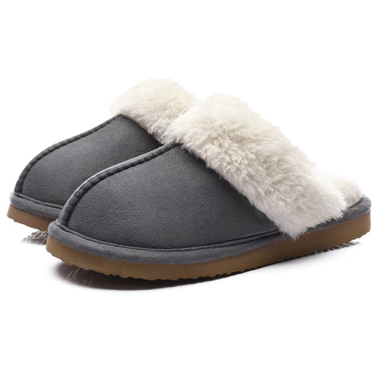 Fluffy Winter Slippers for Women Furry Fuzzy Home Shoes Faux Fur House Plush Slippers Indoor Warm Comfy Mute Flats Slide