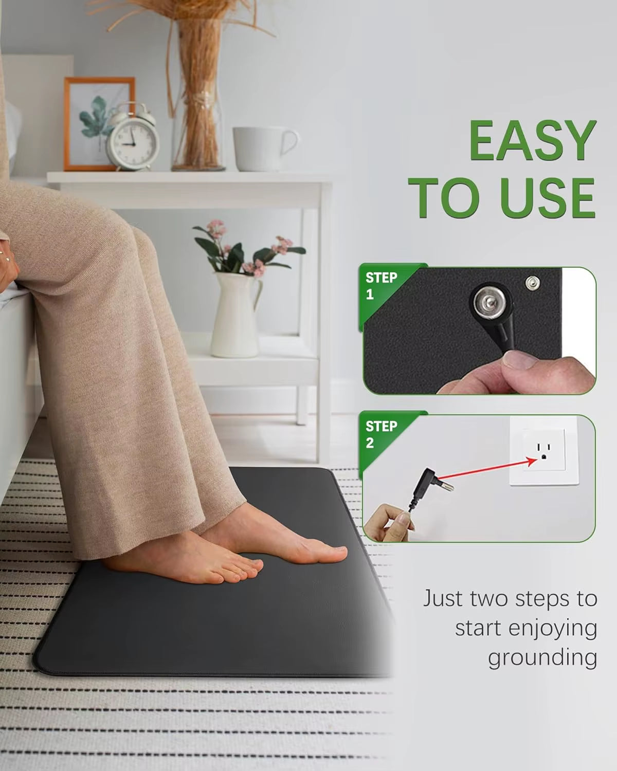 30X60CM Earthing Mat Grounding，Pad Grounding Mat for Desk for Improves Sleep,Enhanced Circulation,Reduces Inflammation & Pain