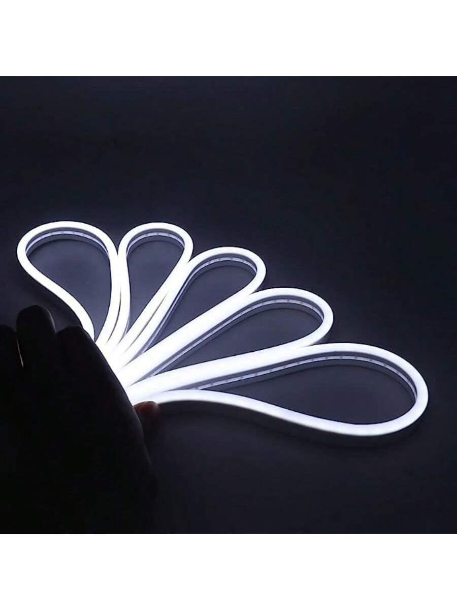 1Pc 5V Neon Flex Led Strip Light, 120 Smd2835 Led Waterproof Neon Rope Light, Ideal for Indoor or Outdoor Decoration, White