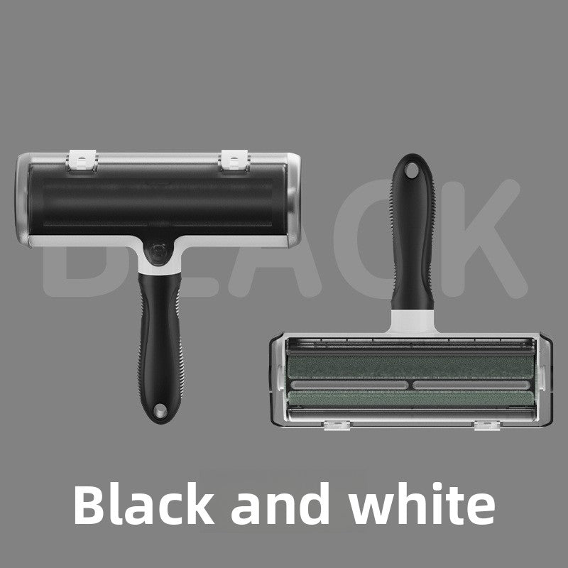 Pet roller-type hair removal brush