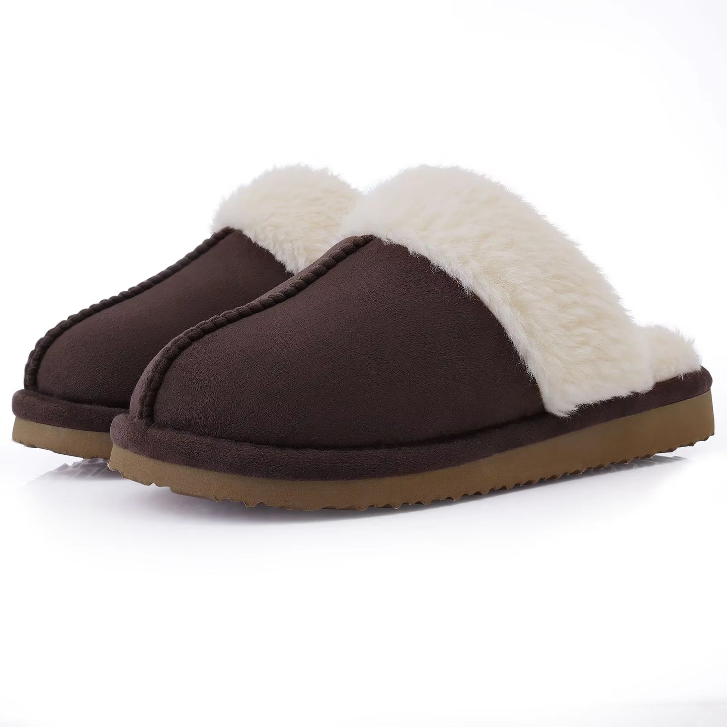 Fluffy Winter Slippers for Women Furry Fuzzy Home Shoes Faux Fur House Plush Slippers Indoor Warm Comfy Mute Flats Slide