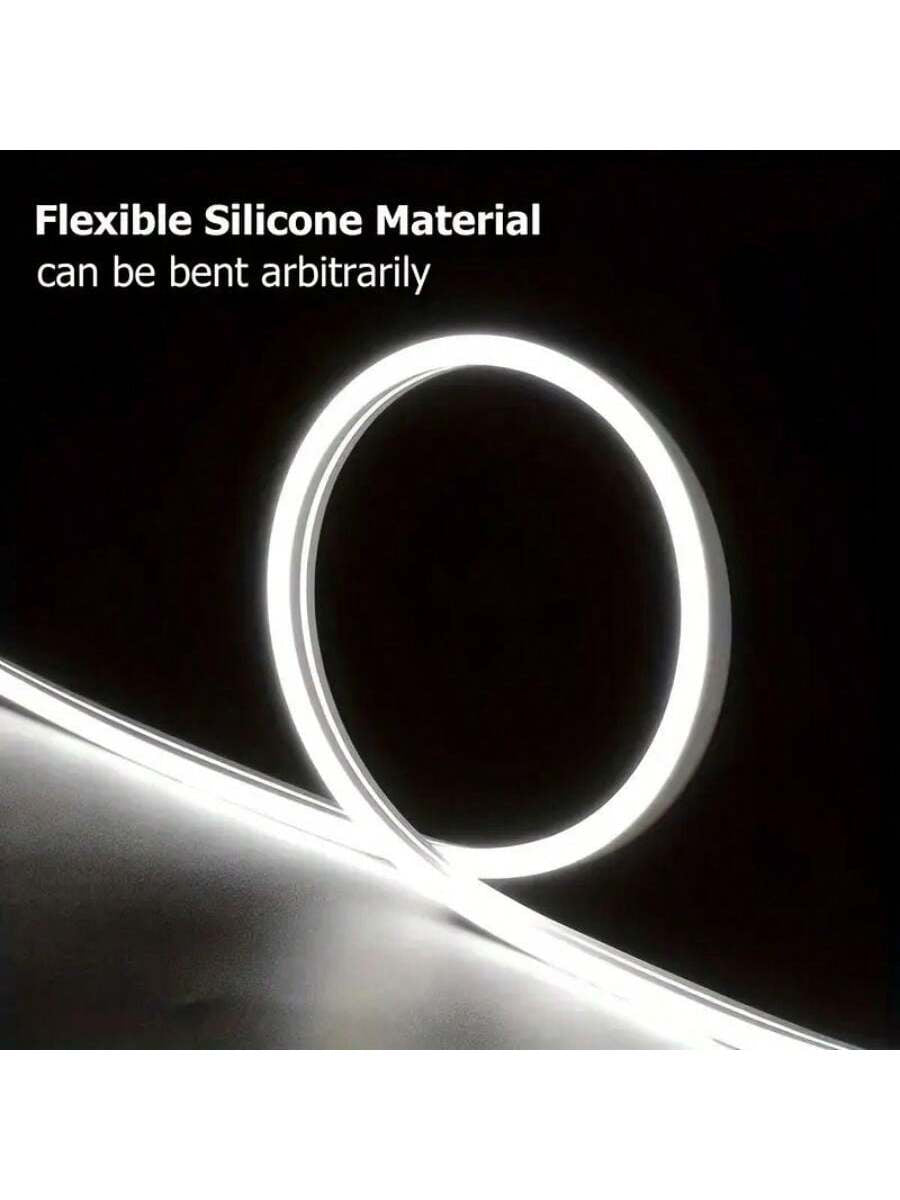 1Pc 5V Neon Flex Led Strip Light, 120 Smd2835 Led Waterproof Neon Rope Light, Ideal for Indoor or Outdoor Decoration, White