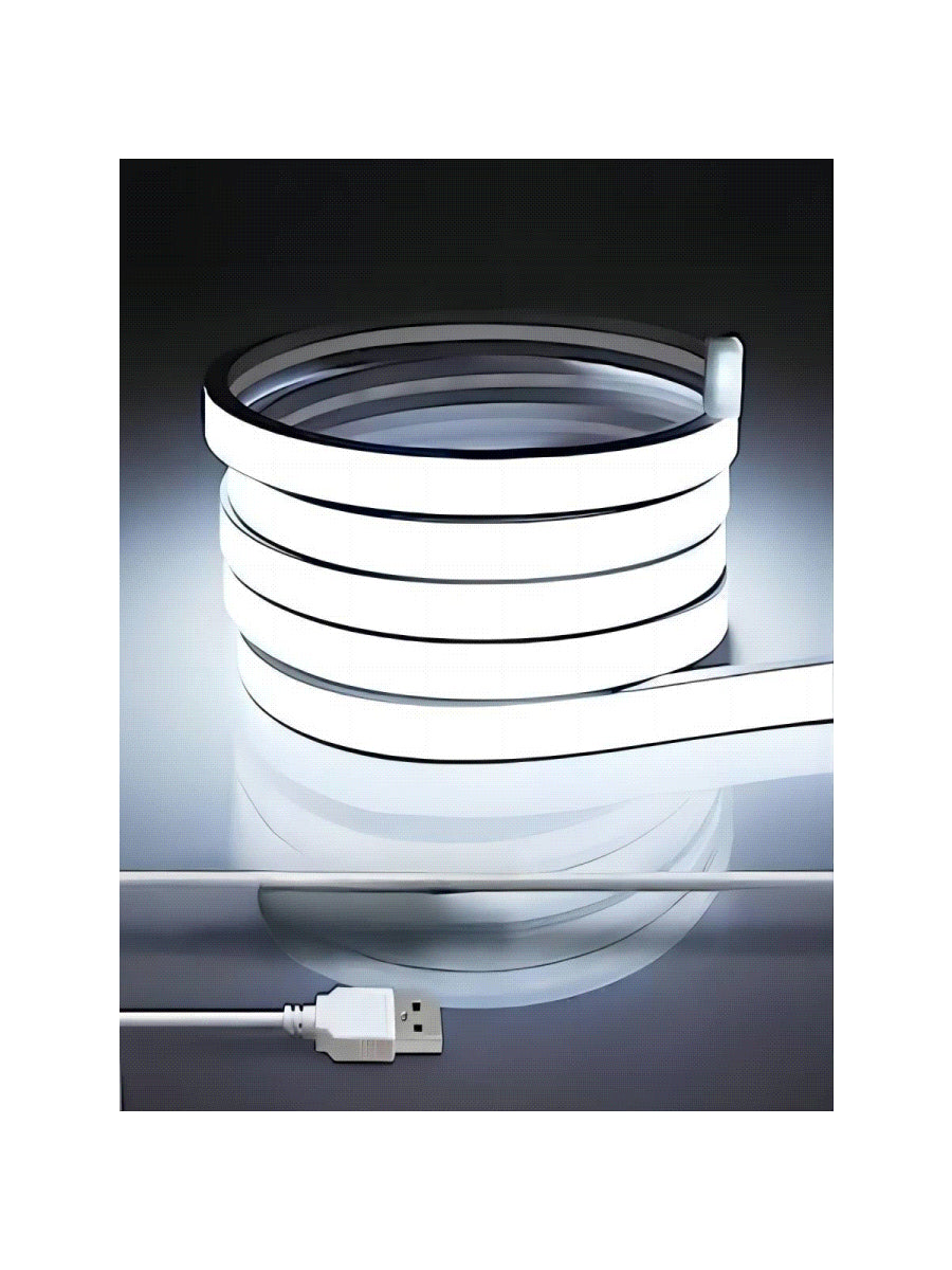 1Pc 5V Neon Flex Led Strip Light, 120 Smd2835 Led Waterproof Neon Rope Light, Ideal for Indoor or Outdoor Decoration, White