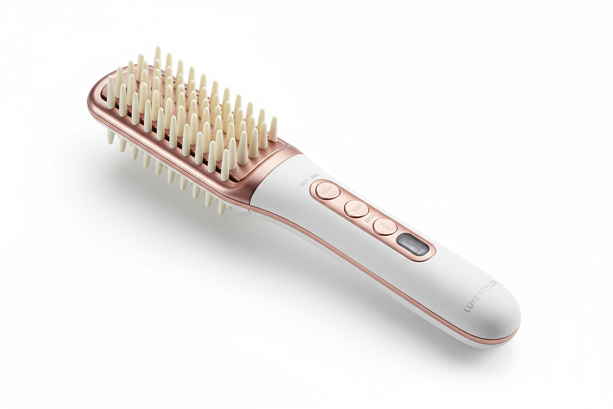 Mini Hair Straightening Comb Transform your hair care routine with this innovative wireless straightening comb, engineered for effortless styling and scalp protection. Featuring dual-use functionality, it smooths hair while eliminating frizz with precision-designed, heat-resistant comb teeth that won't irritate your scalp. Experience rapid heating in just 30 seconds, powered by advanced PTC constant temperature technology that maintains optimal heat levels throughout styling. Three adjustable temperature se